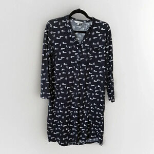 Northern Reflections Loon Nightgown Nightie Blue Cotton  Womens Small